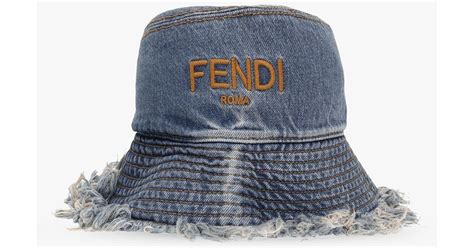 fendi bucjet hat|Fendi denim bucket hat.